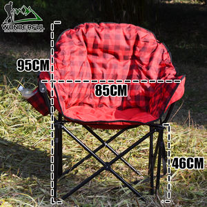 Chine fournisseur coussin chauffant pliant salon hiver acier lune rembourré aller à l'extérieur extra large <span class=keywords><strong>chaise</strong></span> de <span class=keywords><strong>camping</strong></span> à dossier haut confortable - Product Image 5
