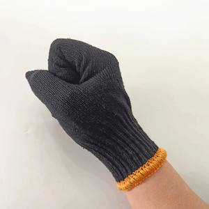 Durable, cómodo, suave, <span class=keywords><strong>7G</strong></span>, 10G, púrpura, negro, barato, tejido liso, algodón, protección de manos, seguridad, trabajo, industria del jardín, guante - Product Image 3