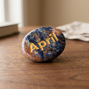 Pendentif personnalisé en pierre d'agate, design sculpté avec lettres, artisanat d'avril du Gujarat, pour la guérison et la décoration spirituelle - Product Image 4
