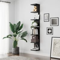 Étagères murales pour téléviseur à 7 niveaux, système d'étagères murales modulaires, armoire, étagères flottantes pour le rangement des dossiers de bureau, maison