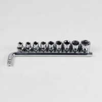 Jeu de 11 douilles profondes métriques de 10-24 mm à entraînement 1/2 pouce, type L, pour clé à douille, outils à main