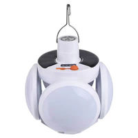 Lampe LED pliable compacte pour camping extérieur, éclairage solaire de jardin, marché nocturne, éclairage d'urgence, alimentée par batterie, idéale pour le football