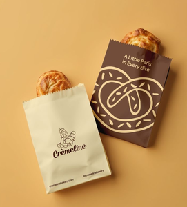 Túi Giấy Bánh quế hình chữ L tùy chỉnh 6*6 inch nhỏ đôi mở túi giấy chống dầu bọc sáp Burger - Product Image 2