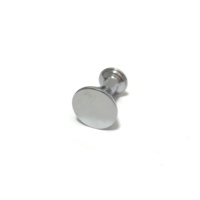 Finition chromée Diamètre 20mm x 26mm Bouton de tiroir Matériau en alliage de zinc Bouton rond plat et poignée Meubles d'armoire