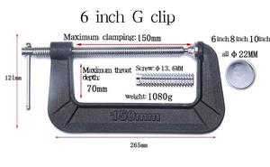 Alat Desktop portabel kualitas tinggi untuk tempa pekerjaan kayu pekerjaan kayu berat klem <span class=keywords><strong>C</strong></span> G klem logam inci - Product Image 2
