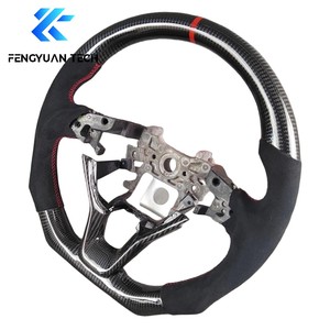 Volante Deportivo de Fibra de Carbono Forjado con LED Estilo Blanco para <span class=keywords><strong>Honda</strong></span> Accord Sport EX EX-L LX <span class=keywords><strong>Touring</strong></span> CV1 CV2, Interior 2018-2022 - Product Image 2