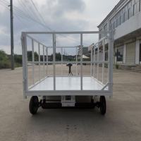 Carretilla Eléctrica de Plataforma Plana de Cuatro Ruedas y 800 kg para el Manejo de Materiales de Construcción