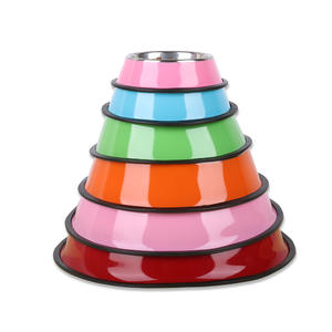 Cuenco para perros y gatos de acero inoxidable respetuoso con el medio ambiente al por mayor, comedero redondo antideslizante para mascotas, comederos para perros, suministros para mascotas - Product Image 6