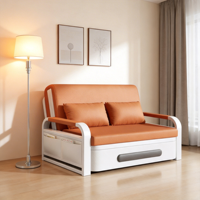 Sofá Cama Plegable Moderno y Minimalista con Estructura Metálica, Mueble Multifuncional para Sala de Estar y Balcón Exterior
