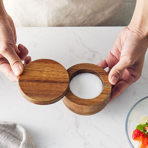 منزل طبيعي بيع بالجملة المنزل مطعم المطبخ استخدام صغير خشب السنط حارس السكر الفلفل الملح قبو - Product Image 5