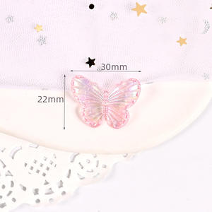 Venta caliente a granel mariposa barroca resina joyería hacer encantos multicolor parte posterior plana resina artesanía Mix-In Slime encantos - Product Image 5