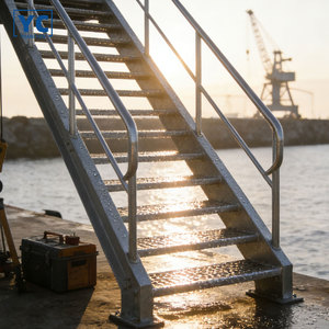 Marine-Grade Steel Staircases Safety <strong>Handrails</strong> for Harsh Coastal Environments Outdoor Industrial Use Anti-Corrosion Galvanized - Product Image 6