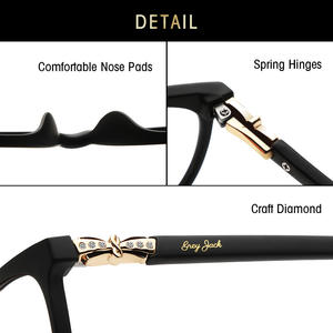 Gafas de Sol Grises Jack Cat Eye con Montura Completa 52-16-144 Anti UV Unisex Diseño Minimalista para Adultos - Product Image 3