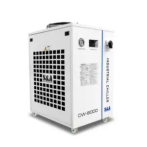 Resfriador de água industrial S&A 3000W Capacidade de refrigeração CW-6000 Series para tubo laser de vidro CO2