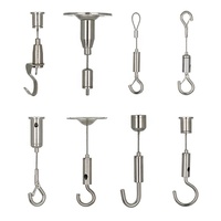 Vente en gros de kits suspendus suspendus réglables au plafond pour câble à boucle en aluminium pince à câble à deux voies