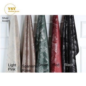 Tende Decorative in Tessuto <span class=keywords><strong>Blu</strong></span> e Rosso con Bronzatura Dorata, Drappeggi in <span class=keywords><strong>Velluto</strong></span> Jacquard - Product Image 5