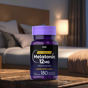 Tablet Melatonin Vegan 12 MG Penunjang Tidur, Penjualan Panas, Kustomisasi OEM - Product Image 2