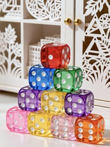 Factory Direct Transparent Acrylic Dice Colorful Bulk Wholesale for Games