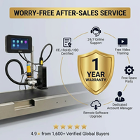 Willita - Impresora de Inyección de Tinta Automática de Alta Velocidad de 12,7 mm para Impresión de Códigos de Lote, Impresora Térmica Industrial en Línea para Cintas de Plástico y Láminas