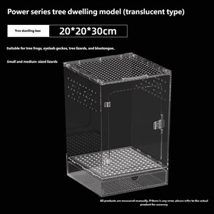 Üstün Havalandırmalı Akrilik Sürüngen Yaşam Alanı 20x20x30cm Ağaç Yaşamı Teraryumu Çöl Manzarası Kurulumu ve Evcil Yılanlar için - Product Image 1