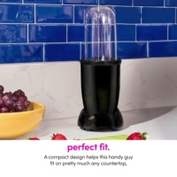 Mixeur Électrique Multifonction 5-en-1 Rétro avec Fonction Broyage pour Smoothies, Idéal pour Usage Domestique et Hôtelier