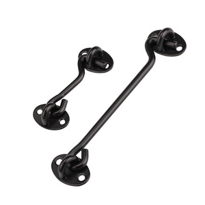 Crochets de fenêtre en acier inoxydable, crochets antidérapants pour portes et fenêtres, accessoires de mobilier, crochets anti-vent noirs, quincaillerie - Product Image 2