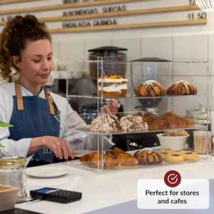 Vitrina de acrílico transparente, vitrina de pastelería de panadería de 3 capas, postre para figuritas, monedas, recuerdos deportivos, <span class=keywords><strong>armas</strong></span> - Product Image 2