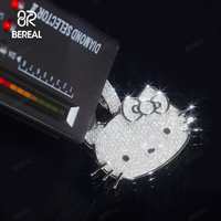 Personnalisé Vvs Moissanite Hello Kitty Pendentif Hommes Hip Hop Style Glacé 925 Argent Rond Taille Brillant Diamant Pendentif Bijoux