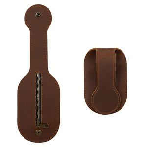 Men's <b>Small</b> Leather Case Mini Sap Bat Self-Defence Edc Multi Tool Bag With Press Studs Vintage Belt-Loop Coin <b>Purse</b> - Product Image 4