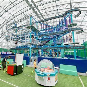 Trampolín Infantil Domerry, Equipo de Juegos Interior para Niños, Área de Juegos Comercial, Centro Comercial, Circuito de Cuerdas, Circuito Ninja - Product Image 3