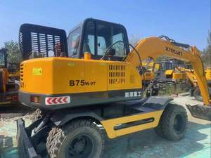 Vente Flash 2021 : Excavatrice sur pneus d'occasion 7,5 tonnes B75w-9t, moteur 90% neuf |   Certifié CE avec boîte de vitesses à pompe |   Livraison directe au port - Product Image 4