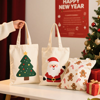 Sacs fourre-tout et sacs cadeaux à cordon personnalisés en toile pour Noël, avec motifs Père Noël, rennes et sapin, emballage de fêtes, fournisseur d'usine en gros