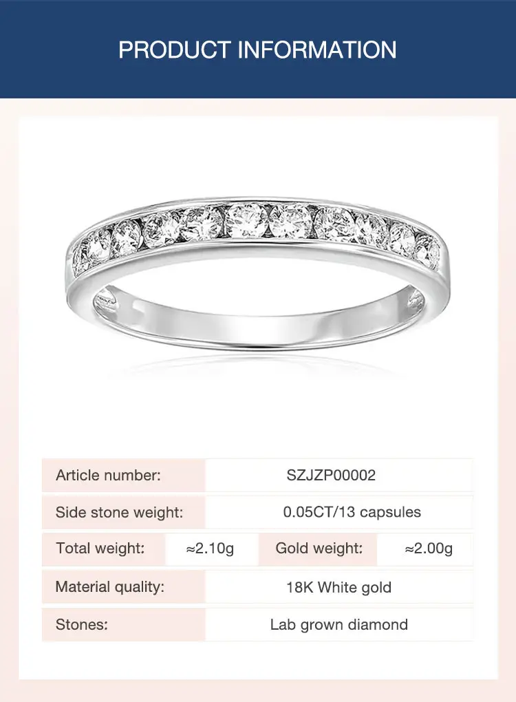 925 Zilver 10K 14K 18K Vvvs Moissanite Diamanten Ring Band Goud Eternity Ring