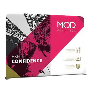 Пользовательские 8x8 медиа-выставочные мероприятия трубы и драпировки торговый фон стрейч-баннер стенд Натяжная ткань дисплей стены - Product Image 1