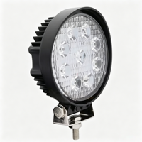 Lampe de travail LED 4,5 pouces 27W 6000K, étanche IP68, 12-48V, 1800 lumens, lampe auxiliaire de conduite pour voiture tout-terrain, camion, chariot élévateur