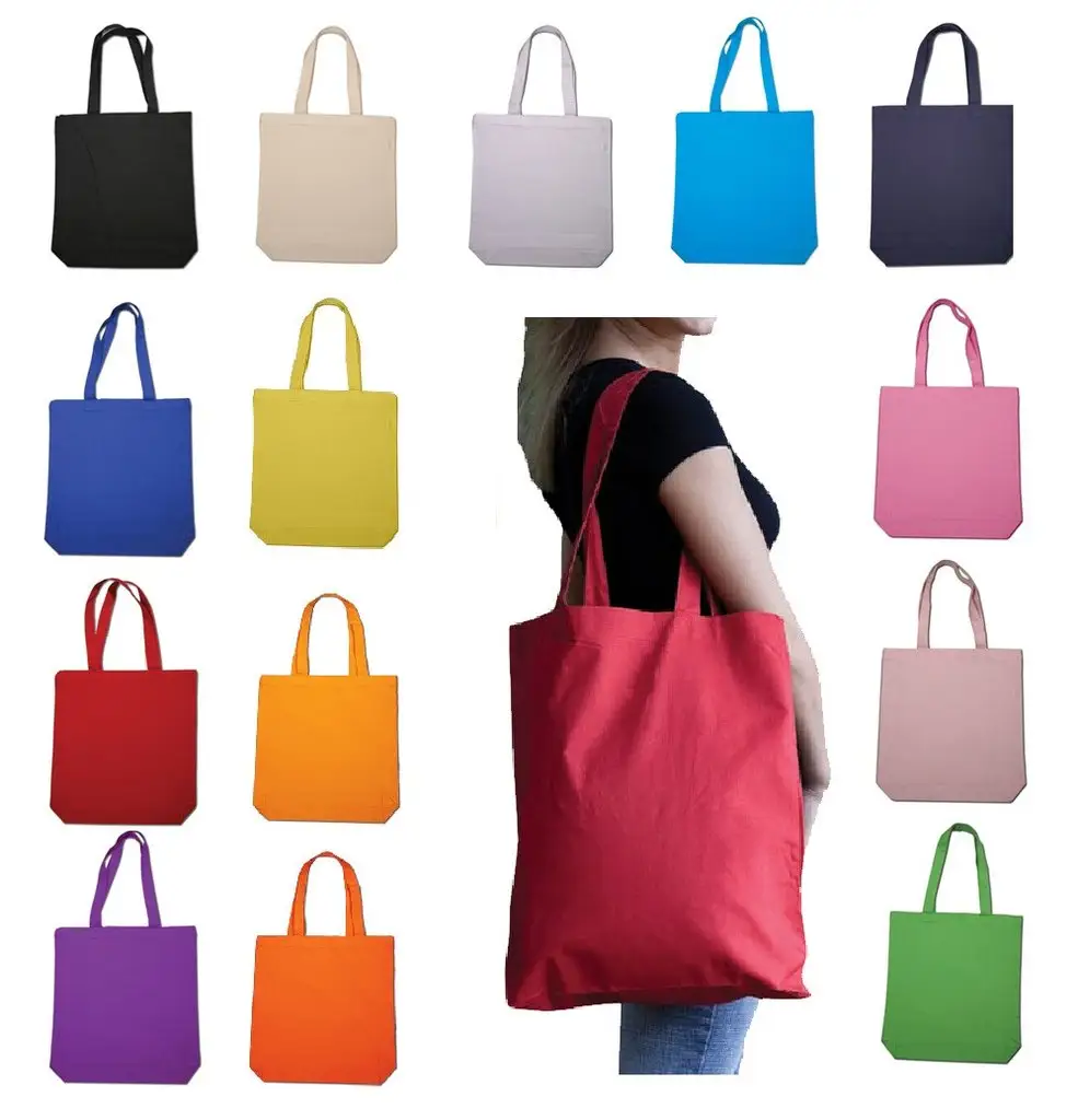 fashion custom tote bags no minimum blank cotton tote bags