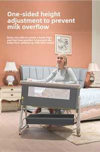 Premium Portable Foldable Baby Crib - Multifunctional European Style Bedside Sleeper for Newborns Infants 0-36 Months Home Use - Product Image 4
