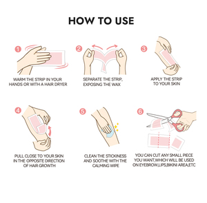 Waxkiss OEM ODM échantillon gratuit brésilien <span class=keywords><strong>sourcils</strong></span> corps dépilatoire prêt à l'emploi bandes de <span class=keywords><strong>cire</strong></span> pour l'épilation <span class=keywords><strong>cire</strong></span> d'épilation - Product Image 2