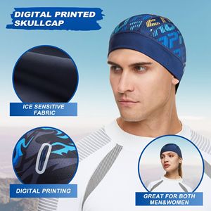Gorro Deportivo para Ciclismo y Senderismo, Transpirable, de Secado Rápido, Absorbente de Sudor, para Adultos, Negro, Azul, con Estampado Floral - Product Image 4