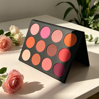 Palette de contouring crème 12 teintes, emballage noir mat, logo personnalisé OEM, fond de teint crème couvrant pour peaux africaines