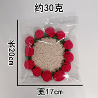 Sous-verres et sets de table en forme de fleurs, dessous de plat au crochet faits à la main en fil de coton laitier, nouveau style mignon, style Ins, fournitures de bureau