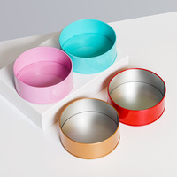 Boîte ronde en fer durable avec fenêtre transparente, boîte en métal hermétique pour bonbons, bijoux, articles de bureau, organisateur de rangement