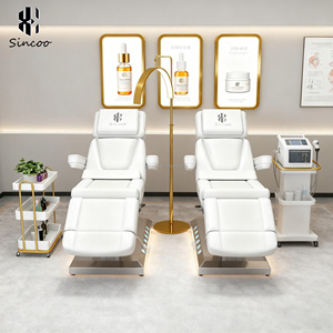 Cama de Masaje Eléctrica Moderna Sincoo, 4 Motores, Plegable, Silla Facial para Salón de Belleza y Spa, Cuero PU, Ajustable, con Características de Acero Inoxidable - Product Image 4