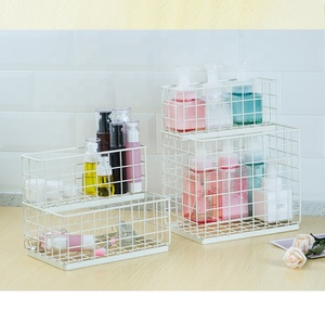<span class=keywords><strong>Petit</strong></span> panier de rangement empilable en fil métallique, étagère à épices, rangement de garde-manger pour comptoir de cuisine, armoire de salle de bain - Product Image 4
