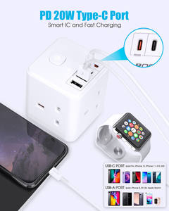 Haute qualité universel électrique Extension interrupteur d'alimentation <span class=keywords><strong>prise</strong></span> multiprise Rubik's Cube tour pour <span class=keywords><strong>bureau</strong></span> intégré Port USB <span class=keywords><strong>prise</strong></span> - Product Image 4