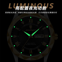Nouvelle montre pour homme de marque suisse avec bracelet en cuir : montre à quartz luxueuse et élégante. Produits phares en direct sur le marché international - Dropshipping