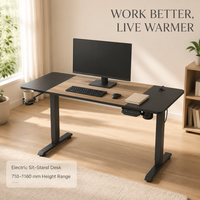 Bureau relevable en placage de bois massif AOR pour le bureau et les jeux à domicile, disponible en design moderne, options multicolores, vente en gros d'usine