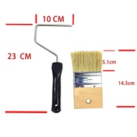 PMS 9 pièces ensemble de cheveux professionnels éponge haute densité brosse à poils purs laine combinaison industrielle de petite taille