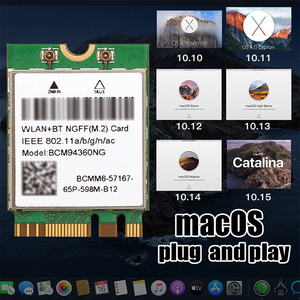 Carte sans fil WiFi BCM94360NG NGFF M.2 2230, adaptateur 802.11ac 1200Mbps pour MacOS BCM94360CS - Product Image 2
