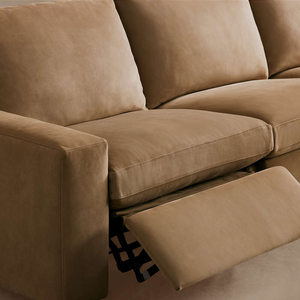 <span class=keywords><strong>Divano</strong></span> Modulare di Lusso a Tre Pezzi con Braccioli Larghi in Pelle Nabuk per Soggiorno - Product Image 4